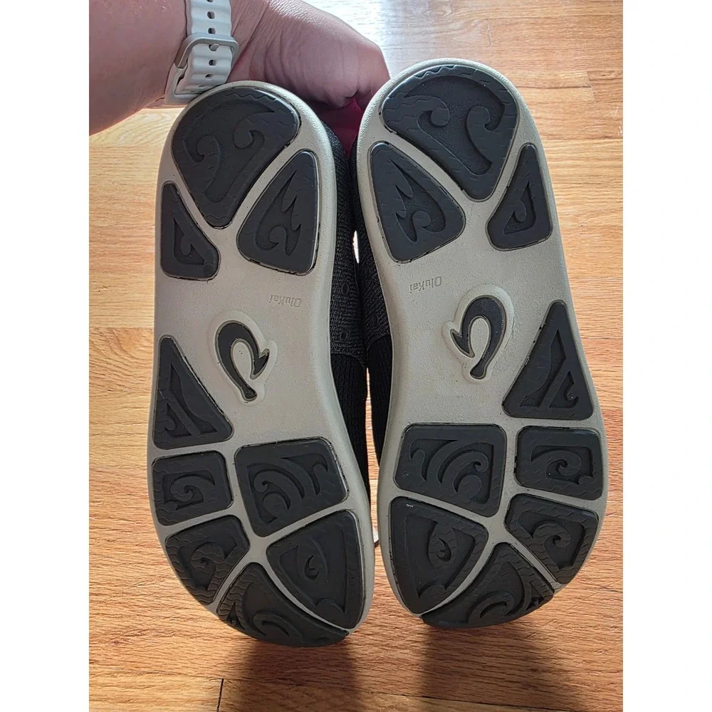 Olukai Nohea Moku Boat Shoe Mens 10 Dark Shadow Gray Outdoor Beach Vacation
